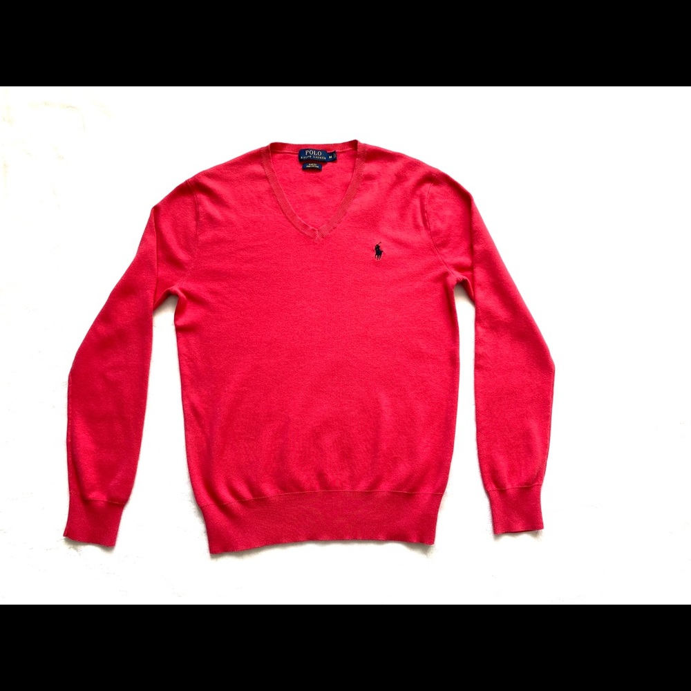 Polo Ralph Lauren Mens V-Neck Slim Fit Pima Cotton